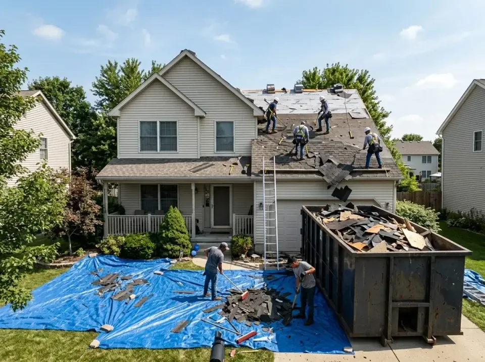 roof-replacement-debris-remova-004 — frequently asked questions, Cheapest Dumpster Rentals in Mount Prospect, IL
